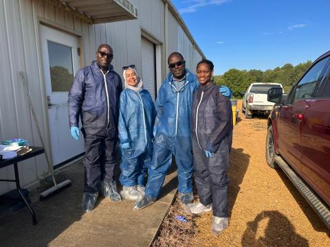 FAS SEP SPS Fellows Participate in Poultry Slaughter at MSU